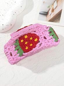 1pc Knitted Flower Hair Claw (Random Color/Position) Summer Outfits Hair Clips Beach Accessories - Multicolor - View 14