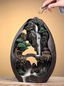 Lư hương trầm chảy ngược cỡ lớn, sang trọng, thích hợp cho nhà ở, văn phòng, phòng khách, lư hương trầm chảy ngược vùng núi cao, lư hương trầm hương gỗ đàn hương, vật trang trí bể cá đa chức năng sáng tạo trong nhà. - 1PC - Xem 3