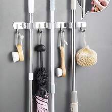 1 Bộ Giá Treo Chổi Gắn Tường, Giá Treo Chổi & Cây Lau Nhà Chắc Chắn Kèm Đinh Để Lắp Đặt, Giải Pháp Lưu Trữ Trong Nhà Thiết Thực, Giá Sắp Xếp Chổi Bằng Thép Không Gỉ Thích Hợp Cho Nhà Để Xe, Nhà Bếp, Phòng Giặt, Phòng Tắm - Nhiều màu - Xem 4