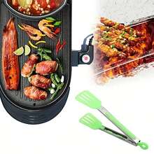 Nylon Kitchen Tongs, Suitable For Cooking And Camping - 9 Inch Stainless Steel Food Tongs With Nylon Square Head, Suitable For Bread, Buns And More - Multicolor - View 2