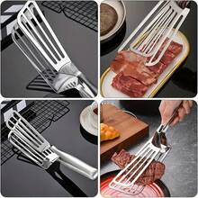 1 pieza Clip multiusos de acero inoxidable, adecuado para bufé, freír pescado, pan, bistec, ensalada y postre, herramienta de cocina para una cocción y presentación fáciles - Multicolor - Ver 6