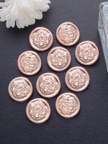 20pcs Vintage Embossed Round Metal Buttons, Suitable For Suits, Jackets, Uniforms - Gold Decorative Sewing Buttons For Men And Women Clothing - Multicolor - View 8