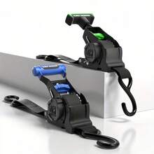 2 Stücke/Set ausziehbare Zurrgurte, geeignet für Motorräder, Autos, Geländefahrzeuge, Selbstfahrreisen, Camping Gepäckbefestigung und Spanner - A - Übersicht 8