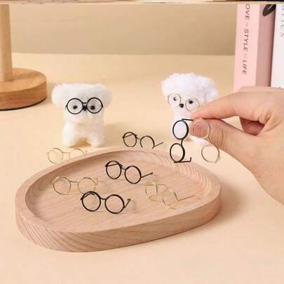 10 piezas de Minigafas, Adecuadas para Muñecas - Gafas de Metal, Se Pueden Usar para Manualidades DIY y Fotografía, Diversos Colores, Ideal para Artesanías, Decoraciones Creativas, Decoraciones de Fundas de Teléfono y Decoraciones Navideñas.