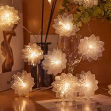 1 pièce Guirlande lumineuse à fibre optique LED, 10/20 LED, lumières décoratives de fée avec abat-jour en plastique et boîtier à piles (piles non incluses), 1,5 m/3 m en option - Lanterne à fibre optique - Voir 8