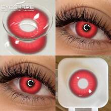 Eyeshare 1 Pair Anime Cosplay For Eyes Red Eye Lenses Beauty Makeup Lenses - Red - View 8