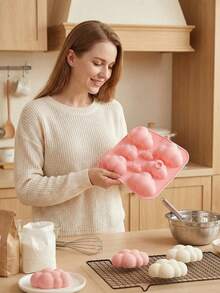 Söt 3D-molnform i silikon, för bakning och desserttillverkning - Rosa - Visa 9