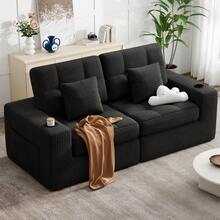 Nalupatio 144" U Shaped Cloud Boneless Couch,Modern Modular Sectional Sofa With Layered Cushion,No Assembly Convertible Corduroy Couches For Living Room,Black 1 PCS - Black - View 6