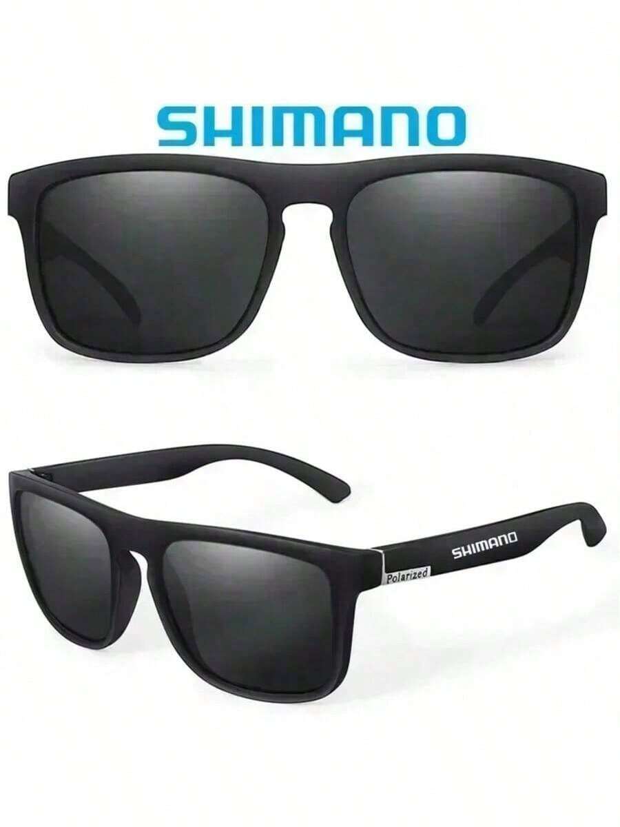 Set Kacamata Pelindung Polarized SHIMANO untuk Pria, Aktivitas Luar Ruangan seperti Berburu, Memancing, Mengemudi, dan Bersepeda - Hitam - View 1