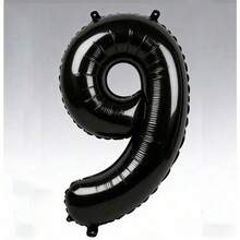 1 Balão de Alumínio Preto Liso com um Número, Ideal para Surpresas de Aniversário, Montagens de Proposta, Festas de Casamento, Festas de Aniversário, Casamentos, Festas de Revelação de Gênero, Chás de Panela, Aniversários, Despedidas de Solteiro, Despedidas de Solteira, - Visão 11