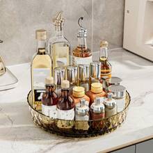 360° Rotating Makeup Organizer Tray, Multi-Functional Desktop Storage Box, Large Capacity Visible Bathroom Shelf, Kitchen Spice Rack, Foyer Fragrance Holder - 360° Rotating Kitchen & Bathroom Storage And Organizer, Round Turntable - Multi-Purpose Plastic Rotating Tray, Spice Rack Organizer, Suitable For Bathroom, Kitchen, Vanity - Lipstick, Cosmetics, Skincare, Spice Organizer - View 10