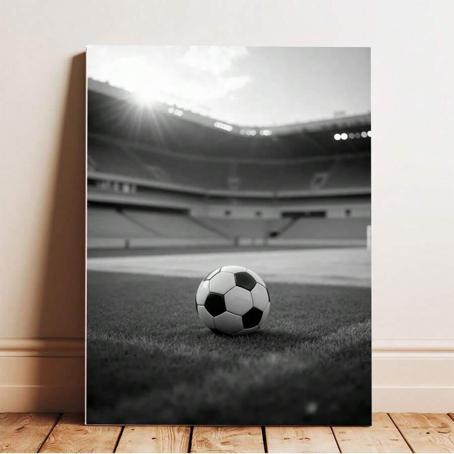 Football Player Playing Soccer Sport Canvas Painting Poster Wall Art Modern Decorative Painting Home Decor Gift For Boys' Room - Multicolor - View 1