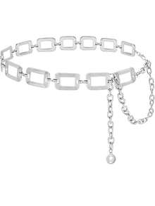Cinturón de cadena de metal grueso para mujer - Multicolor - Ver 5