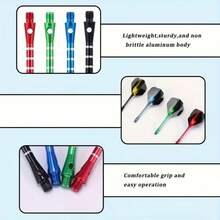 2BA Varillas de dardos de colores, 5 piezas de aleación de aluminio con aletas de dardos - Anillos de goma, adecuados para reuniones y entretenimiento de vacaciones - Multicolor - Ver 7