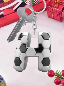 1个扁平设计球形钥匙扣，时尚独特的信封包挂饰，2D运动足球 - 彩色 - 查看 18