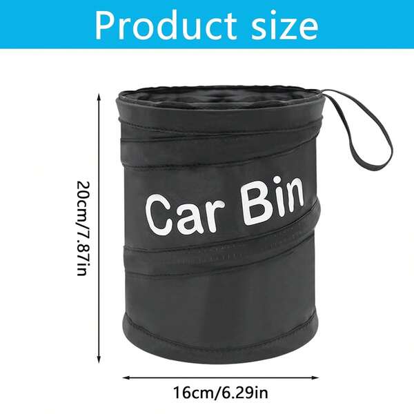 Caixote do lixo portátil dobrável para carro, universal, para armazenamento de lixo em veículos, cesto de lixo dobrável, saco de arrumação pendurado para viagens