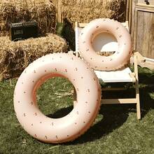 Cherry Print Inflatable Swimming Ring, Cute Minimalist Style, Suitable For Various Water Entertainment Venues, Can Also Be Used As Indoor Or Yard Decor, Fit For Swimming Pool And Beach Activities (Suitable For Adults, Deep Water Area), Pool Inflatable, Beach Essentials, Pool Float - Multicolor - View 5