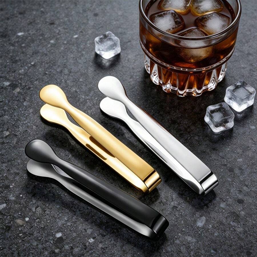 1pc Stainless Steel Sugar Tongs,Mini Square Sugar Snack Clip,Suitable For Buffets,Weddings,BBQs-Multipurpose,Candy And Ice Cream Tongs Set,Ideal For Outdoor,Camping,Father's Day Gifts,Halloween And Christmas Parties
