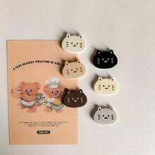 2pcs/4pcs/6pcs/8pcs/10pcs/12pcs 可愛貓咪冰箱磁鐵 - 橢圓形塑膠冰箱貼紙，附可愛貓咪設計，冰箱與家具裝飾，可愛裝飾磁鐵，個性化廚房辦公室置物櫃與洗碗機冰箱磁鐵，廚房裝飾，家居裝飾，母親節禮物，完美禮物選擇 (聖誕節、情人節、畢業生日)，家居點綴，裝飾磁性貼紙，家居裝飾配件 - 多色 - 查看 2