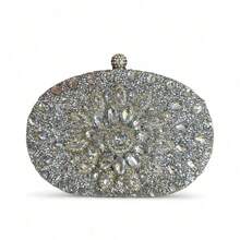 Clutch Bag Party Crystal Stones Weddings Bridesmaids - 銀色 - 查看 4