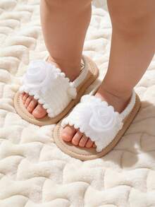 Sandalias de verano para niñas pequeñas, zapatos para caminar al aire libre para bebés y niños pequeños - Blanco - Ver 3