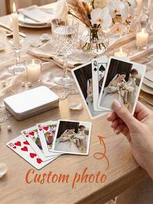 Personalized Couple Playing Cards, Custom Photo And Text,Personalized Wedding Poker Deck, Unique Valentine's Day Gift,Romantic Anniversary Keepsake,Thoughtful Valentine's Day Keepsake - Multicolor - View 1