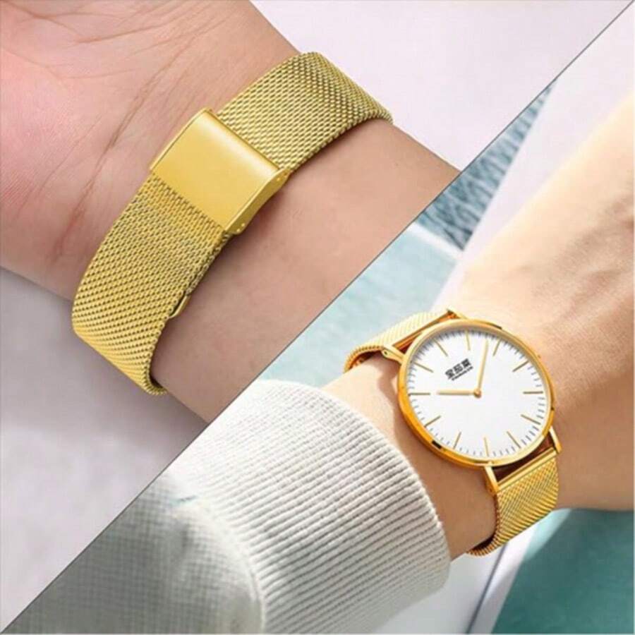 1 Dây đeo đồng hồ lưới Milanese bằng thép không gỉ, thiết kế tháo lắp nhanh, nhiều màu sắc để lựa chọn, dây đeo thay thế cho đồng hồ thông minh nam nữ, phù hợp với mọi phong cách. - 1PC - Xem 1