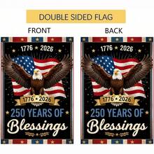 1pc, USA 250th Anniversary Garden Flag, Fireworks 1776-2026 Yard Decor, America 250 Years Freedom Outdoor Flag, Patriotic Celebration Sign 12x18 Inch, Perfect For Yard Decor, And Celebrate Decorations, Home And Scene, No Flagpole Included - Style-A - 查看 4