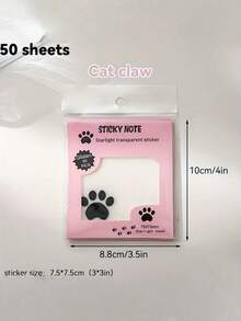 50pcs Glossy Semi-Transparent Sticky Notes, Suitable For Book Annotation, School And Office Use - Frosted Sticky Notepad - View 14