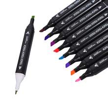 Marker Pen Set, Student Watercolor Pens, Painting & Graffiti Pens, Alcohol-Based Dual-Tip Boxed Markers, Dual-Tip PVC Handbag Boxed, Water-Based Ink Brush Pens - Sets - View 6