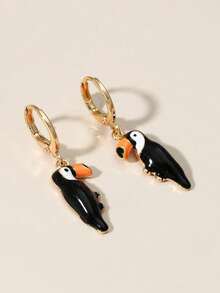 1 par de pendientes de tucán de la serie de animales de verano lindos y de moda para mujeres - Multicolor - Ver 6