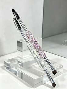 Set Alat Rias Portabel Mewah Berhiaskan Rhinestone, Kuas Alis Besar, Sisir Bulu Mata, Sisir Alis Spiral, Kuas Eyeliner Ultra Halus, Kuas Bulu Mata Multifungsi, Cocok untuk Mewarnai dan Merapikan Alis, Alat Rias Lembut, Hadiah Natal, Hadiah untuk Pacar, Hadiah Hari Ibu, Hadiah untuk Keluarga, Hadiah untuk Teman Sekelas, Desain Sangat Menarik - MultiWarna - View 2