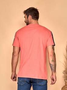 NYCK Men's Short-Sleeved Crew Neck T-Shirt - 珊瑚粉 - 查看 2