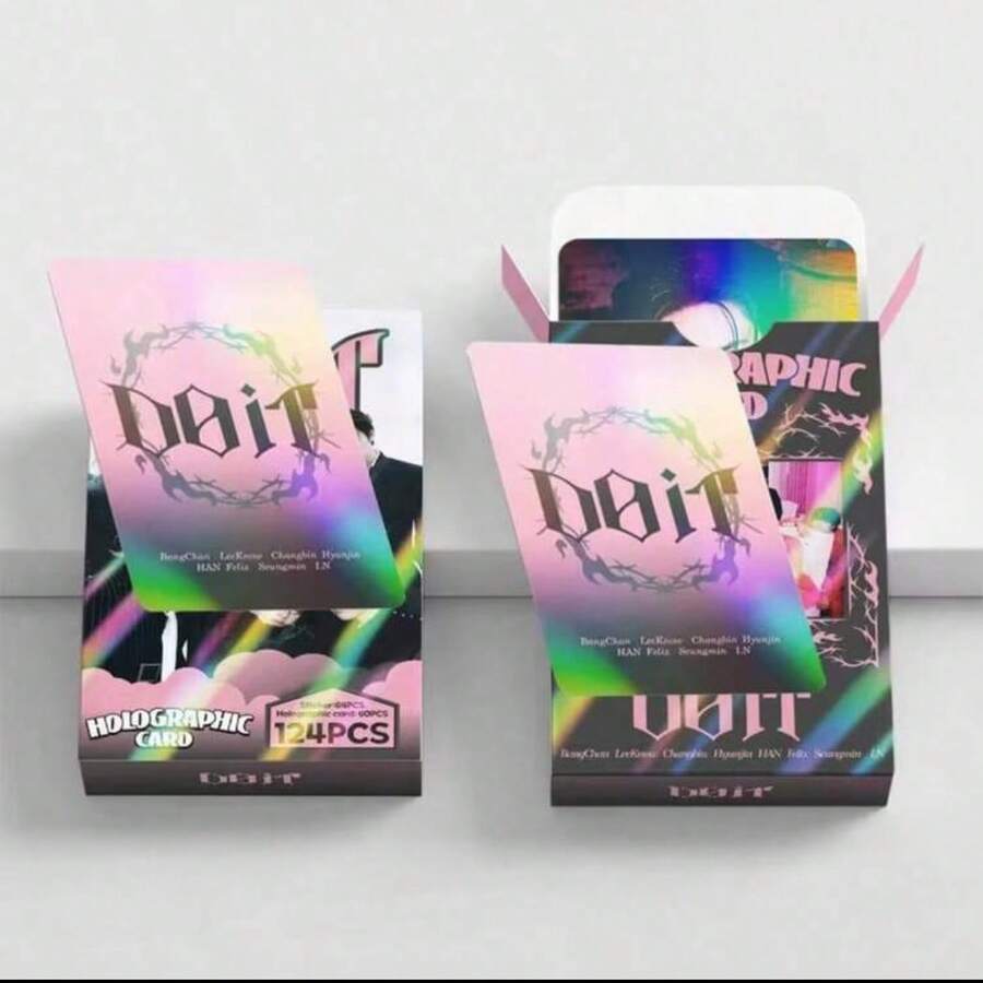 Bộ 124 thẻ ảnh ba chiều, hình dán lấp lánh kèm album mới DO IT của STRA-YKIDS, thẻ LOMO. - Nhiều màu - Xem 1