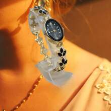 Women's Watches, Mini Models, With Rhinestones, Luxury Fashion, Ideal For Parties And Graduations - Dorado/Negro - Ver 1