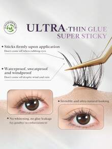 DearEyes DP-16 DIY Natural Curly Mixed False Eyelash Clusters, Natural Effect Curly Eyelash Clusters - View 7