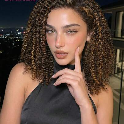 ISEE Tóc giả nửa đầu Hair Wear Go, kiểu tóc xoăn tít, vừa vặn linh hoạt, 3 trong 1, có dây rút, đường chân tóc tự nhiên, highlight màu mật ong, ombre liền mạch, thân thiện với người mới bắt đầu, highlight dễ sử dụng, không cần keo dán, tóc giả làm từ tóc thật, đường chân tóc đã được tỉa sẵn, mật độ 180%, dài 16-28 inch, tóc nguyên chất chưa qua xử lý, tóc giả Y2K, quà tặng, phụ kiện tóc, 100% tóc giả làm từ tóc thật, tóc giả ren, phong cách nghỉ dưỡng, năng động, trang phục cần thiết cho kỳ nghỉ, sử dụng hàng ngày, giao hàng nhanh, vận chuyển nhanh chóng, du lịch nghỉ dưỡng dành cho phụ nữ.