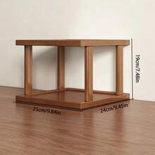 Simple Desktop Bookshelf, Dorm Multi-Layer Storage Rack, Home Student Desk Organizer Shelf, Home Storage Rack With Drawer. Desktop Solid Wood Tiered Shelf, Desk Dorm Study Table Storage Rack, Multi-Layer Bookshelf Solid Wood Storage Shelf - View 15