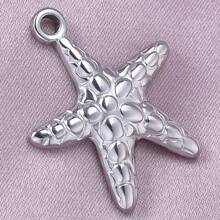 1pc Minimalist Stainless Steel Gold/Silver Starfish Pendant, Ocean Animal Charm Suitable For DIY Jewelry Making Necklace Bracelet Earring Accessories - Pendants - View 8