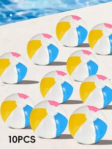 6 Colores Clásicos Pelota de Playa Inflable Arcoíris, Material PVC Impermeable, Adecuado para Fiesta de Piscina de Verano, Juegos, Decoración - Multicolor - Ver 17