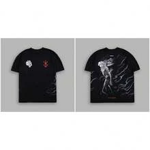 Darcsport T-Shirt T-Shirt Anime Hip-Hop Street Short Sleeve - T250702 黑色 - 查看 10
