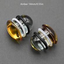1 Cặp khuyên tai và ống nong tai bằng thủy tinh màu hổ phách có vòng silicon, kiểu loe đơn 14G, độ dày 1.6mm-16mm, thẳng, trong suốt, dạng thanh tạ, dùng để nong tai, thích hợp cho da mới nong và da nhạy cảm. - Tai nghe chụp tai bằng kính màu hổ phách - Xem 22
