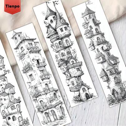 28pcs Interesting & Unique House-Themed Colorful Bookmarks, Featuring Whimsical Cabin Designs. These Colorful Bookmarks Can Be Used As Page Dividers, Making Them A Perfect Gift For Book Lovers On Valentine's Day, And An Excellent Easter Present As Well.