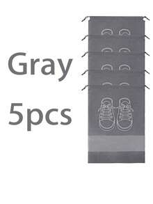 20/10/5/1pc Shoes Storage Bag,Travel Shoe Bags, Closet Organizer, Non-Woven Travel Portable Bag, Waterproof Pocket, Clothing Classified Hanging Bag Large Transparent Travel Drawstring Shoe Bags, Waterproof And Dustproof, Portable Travel Organizer Drawstring Shoes Pouch Shoes Cover Dust-Proof For Men For Women Packing Cubes Travel Essential Cruise Essentials Vacation Essentials - Grey - View 18