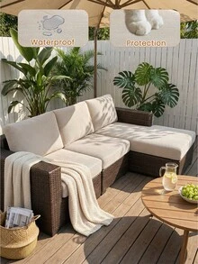 1 tấm bọc ghế sofa nhung màu be đa năng, chống thấm nước và chống trượt, phù hợp với ghế sofa đơn/đôi/ba chỗ ngồi và ghế sofa hình chữ L, kiểu dáng hiện đại tối giản, mềm mại và thân thiện với da, chống trầy xước do thú cưng. - Màu be - Xem 3