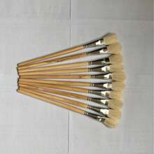 Juego de 7 piezas de brochas de cerámica con mango de madera, brochas para pintura artística, brochas para esmalte de cerámica, brochas de acuarela de cerámica, adecuadas para manualidades, pintura, estudiantes y aficionados - Conjuntos - Ver 10
