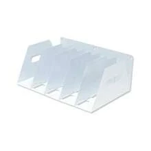 Lever Arch Filing Rack Portable Metal W425xD300xH160mm White Ref LAR5 - Single - View 3