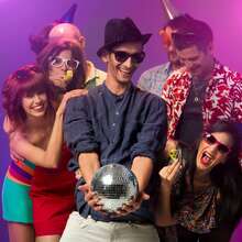 Große Retro Dekorative Discokugel, Verspiegelte multisized schicke und spaßige silberne hängende Discokugel - Große Party Dekoration, Party Design verspiegelte Kugel, hängende Disco Beleuchtungskugel geeignet für DJ Club Bühne Bar Party Hochzeit Feiertag Dekoration - Silber - Übersicht 8