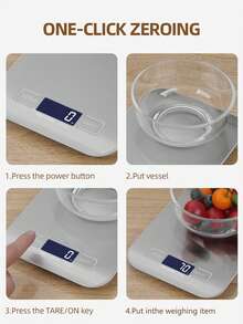 高精度不锈钢食品秤，液晶显示屏，厨房秤，意式手持咖啡秤，烘焙工具，厨房配件。适用于厨房烘焙烹饪、减肥营养饮食、精准称量茶叶。（不含电池） - 彩色 - 查看 5