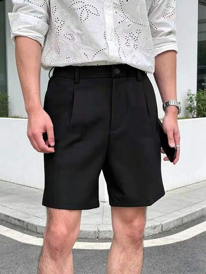 Men's Summer Casual Fashion Shorts, Outdoor Minimalist Bermuda Shorts